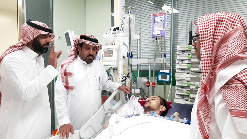 Salih Al-Wadie became paralyzed after getting into a road accident. — Okaz photo