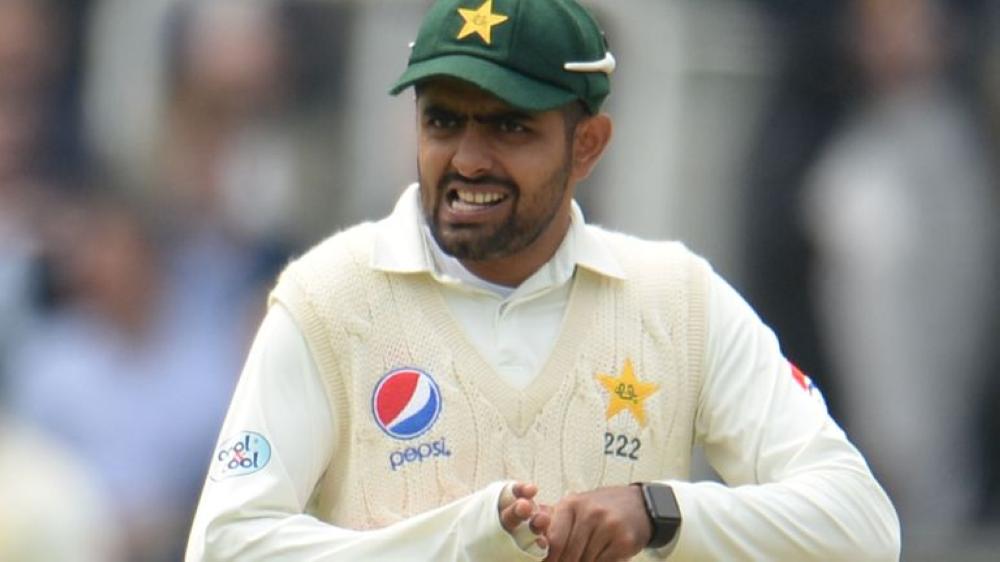 Babar Azam was one of two Pakistan players spotted wearing the watches on Thursday during the first day of the first cricket Test match against England at Lord's, London.