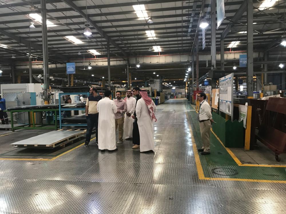 Saudi engineers working at YORK factory in Al-Hamdaniya District, Jeddah explain different production lines and manufacturing processes of cooling and air conditioning units