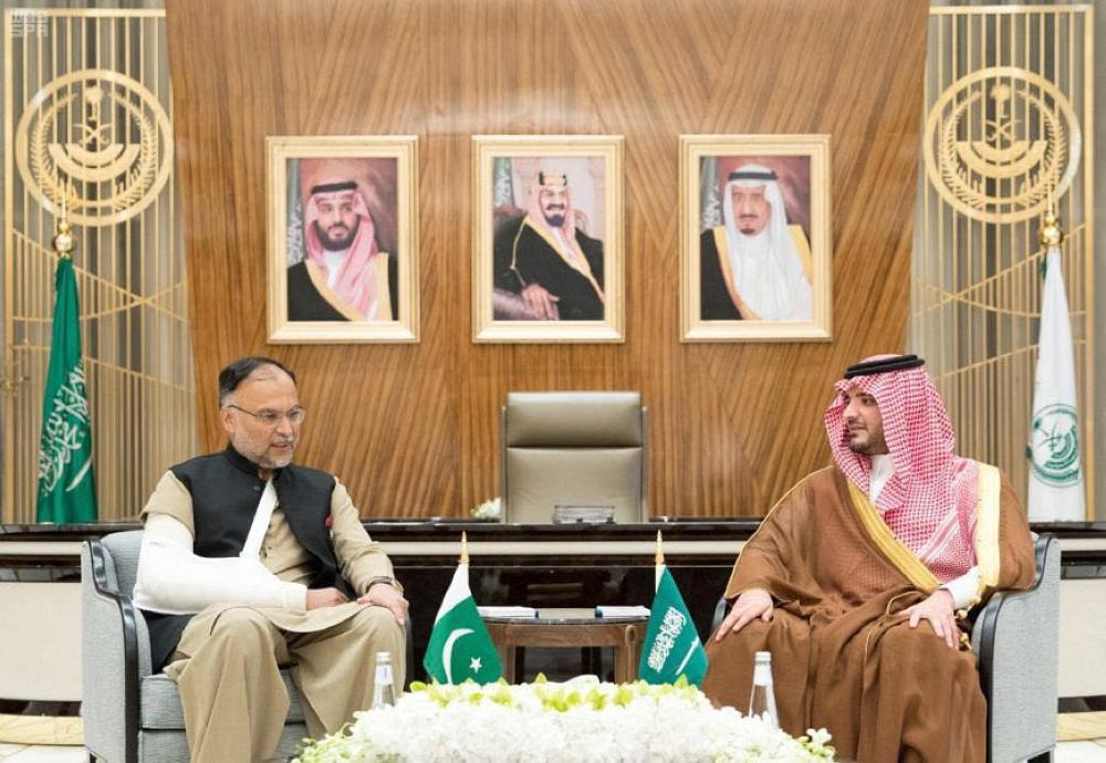 Prince Abdulaziz, Ahsan Iqbal
agree to boost Saudi-Pak ties