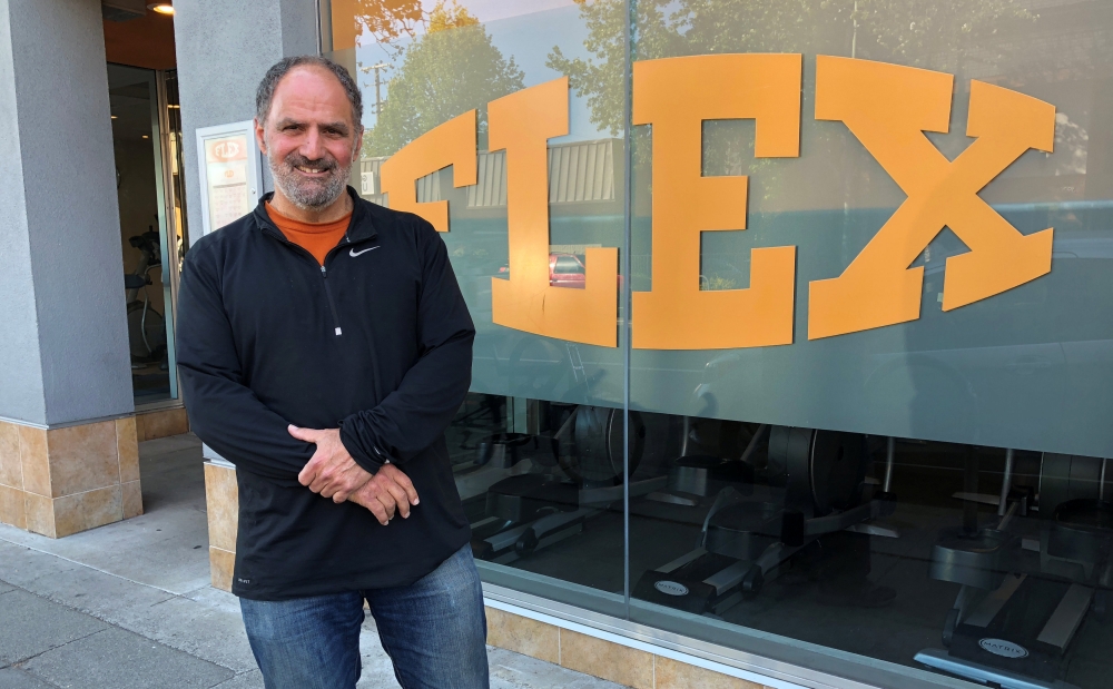 George Mardigian, co-owner of FLEX, poses in front of his gym in Oakland, California, US, in this file photo.  — Reuters