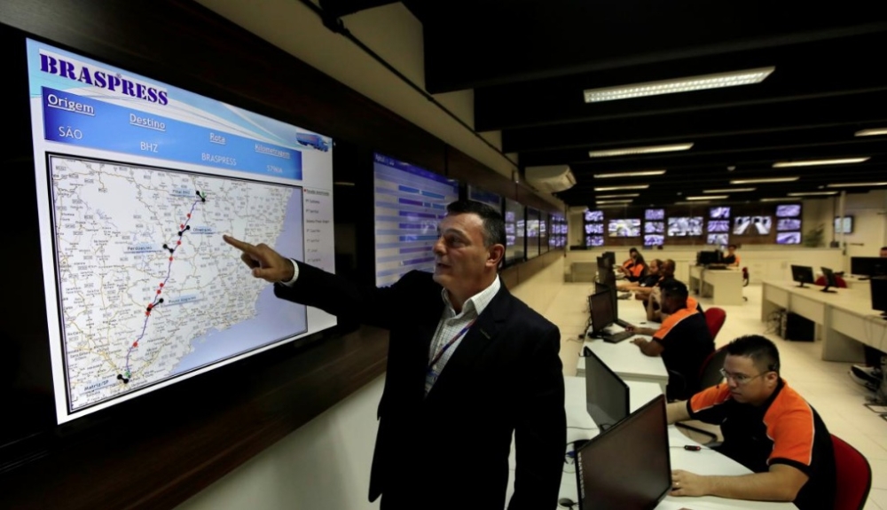 Employees work at trucking and logistics firm Braspress in Guarulhos, Brazil. — Reuters