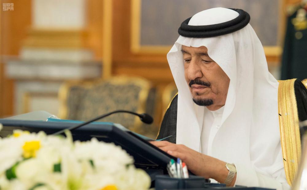 Custodian of the Two Holy Mosques King Salman chairs the Cabinet meeting at Al-Safa Palace in Makkah Tuesday evening. — SPA