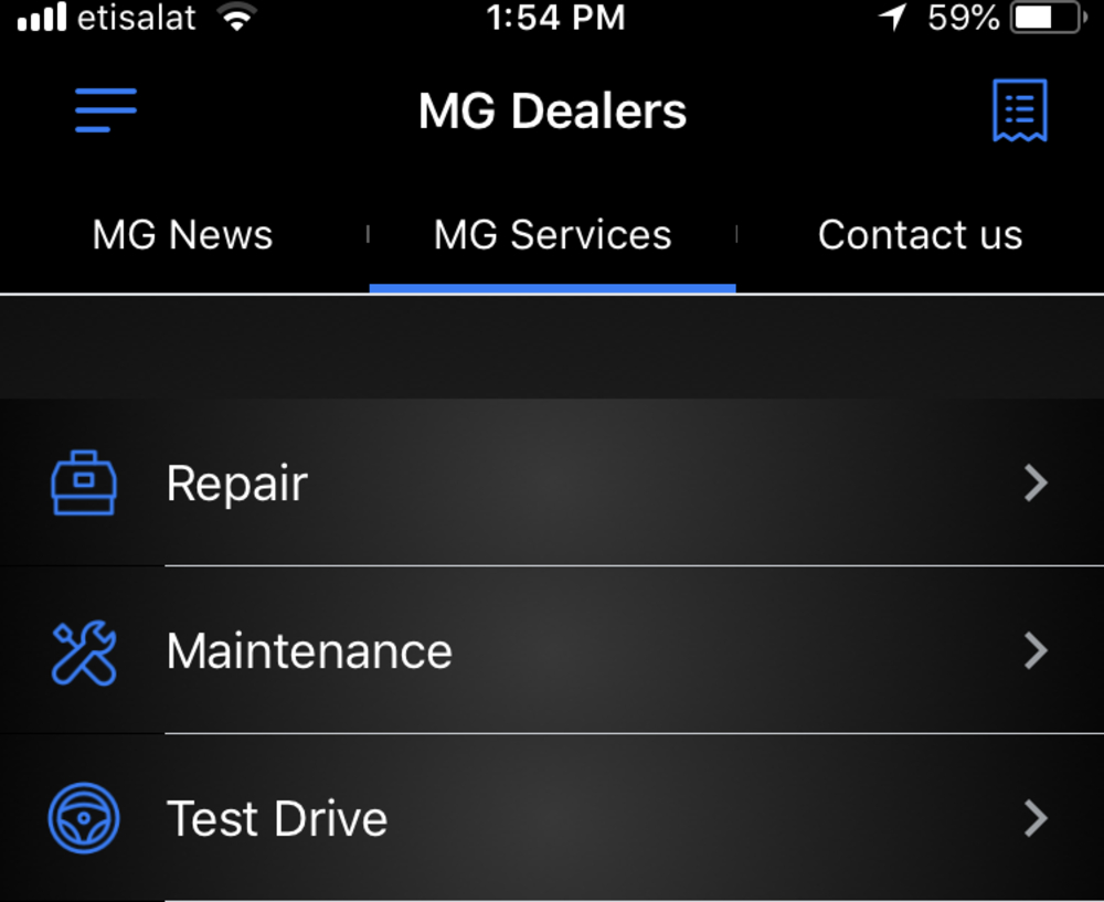  MG iLink application
