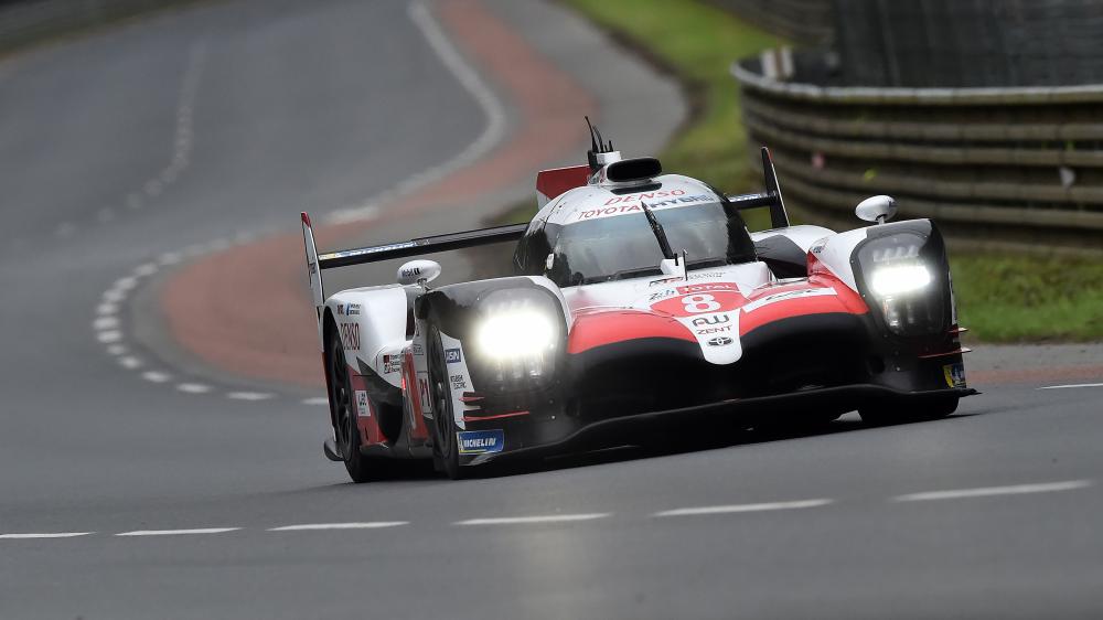 Toyota TS050 Hybrid LMP1 Spain's driver Fernando Alonso rides during a qualifying practice session of the 86th edition of the 24 Hours of Le Mans endurance race at the Le Mans circuit, northwestern France, Friday. — AFP