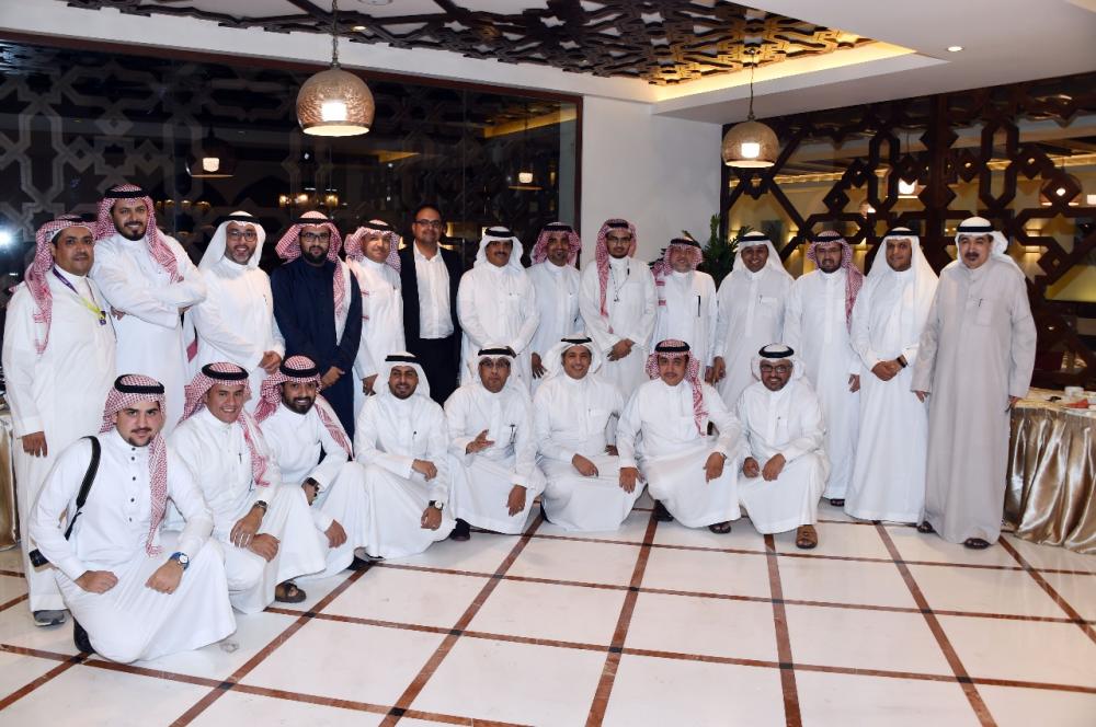 Amin Bukhari, right, head of the people’s department at flyadeal, alongside Media Relations Manager Abdullah Al-Zahrani, at the Iftar celebration.— Courtesy photos
