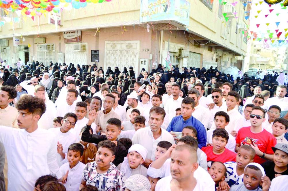 Resuidents of Kandara District in Jeddah celebrate Eid. — Courtesy photo