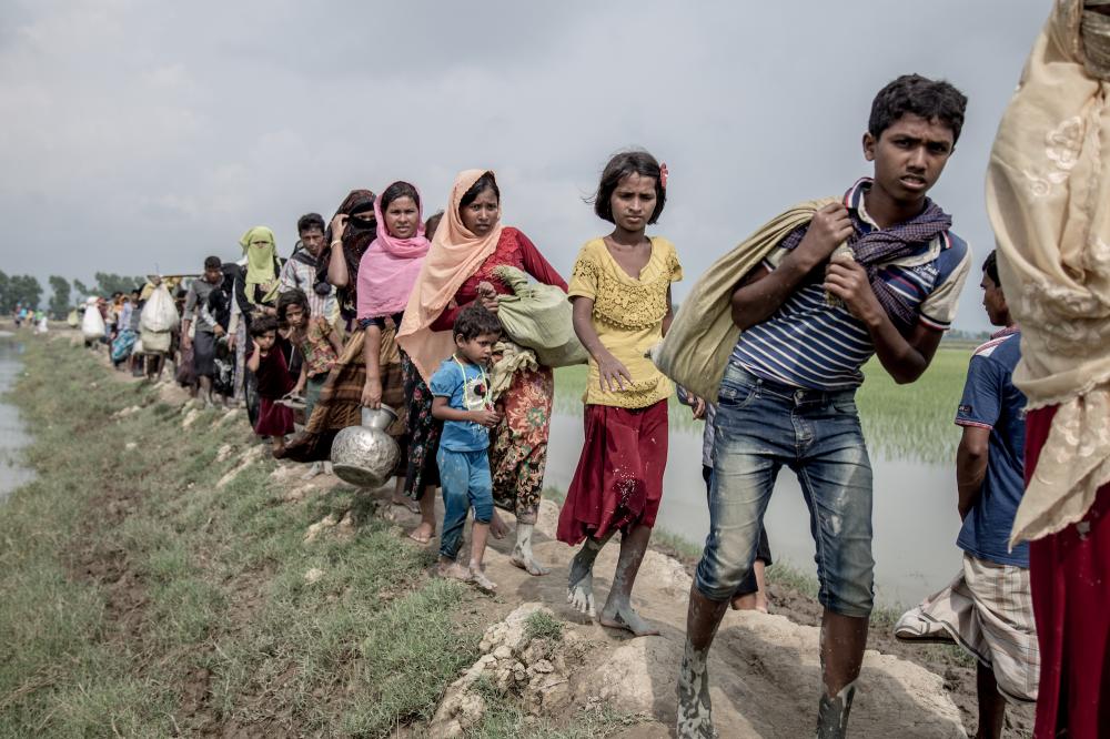 Refugees from Myanmar more than doubled last year to 1.2 million, as a brutal army crackdown forced hundreds of thousands of Rohingya Muslims to pour across the border into Bangladesh. — File photo