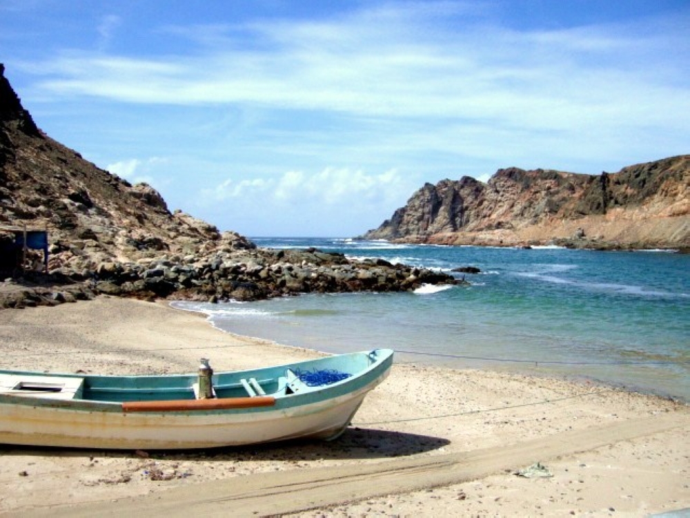 Boat at the beach in Salalah, Dhofar, Oman