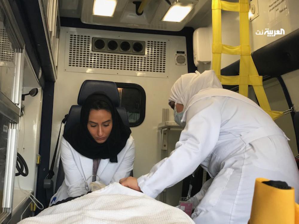 Paramedics and drivers of the ambulance will respond to distress calls from women in the Eastern Province as part of a community service project aimed at giving women more privacy. — Courtesy: Al Arabiya