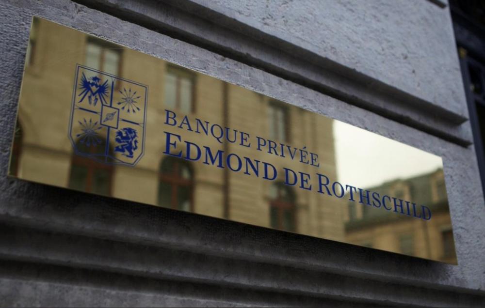 A logo of Banque Privee Edmond de Rothschild is seen on the bank building before a news conference for the group's 2010 results, in Geneva in this file photo. — Reuters