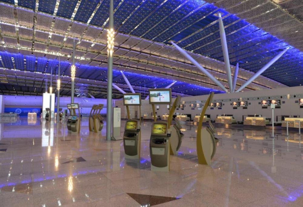 Minister of Haj and Umrah Muhammad Saleh Benten, Minister of Transport and Chairman of the board of the General Authority of Civil Aviation Nabeel Al-Amoudi and GACA President Abdul Hakeem Al-Tamimi inspect the facilities at Haj terminal of King Abdulaziz International Airport, Jeddah on Thursday -SPA
