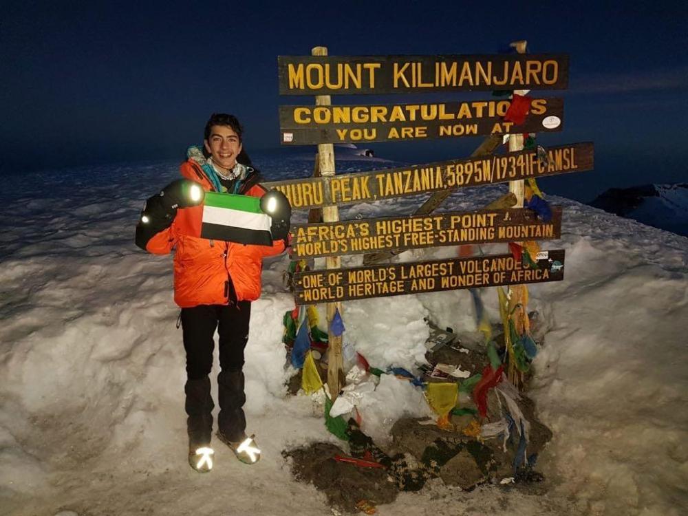 Seif highlighted that his biggest pride and joy was to hold the UAE flag at the highest point in Africa, at the peak of Mount Kilimanjaro. — Courtesy photo