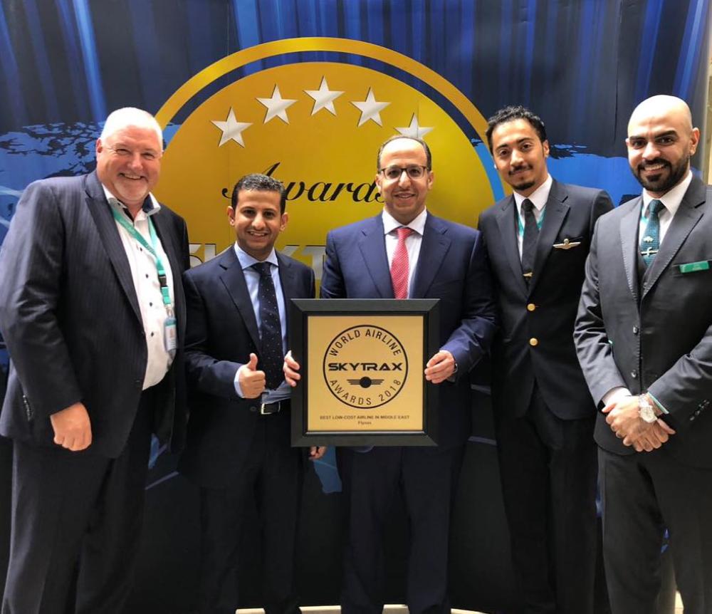 flynas wins on Tuesday the prestigious Skytrax award for the 'Best Low-Cost Airline in the Middle East' for the second consecutive year
