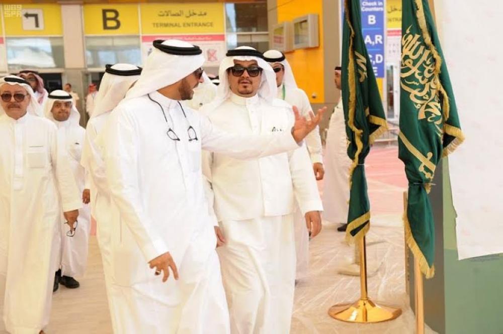 Minister of Haj and Umrah Dr. Muhammad Saleh Bin Taher Benten during the inspection tour of the Unified Agents Office at the Haj Terminal on Tuesday. — SPA