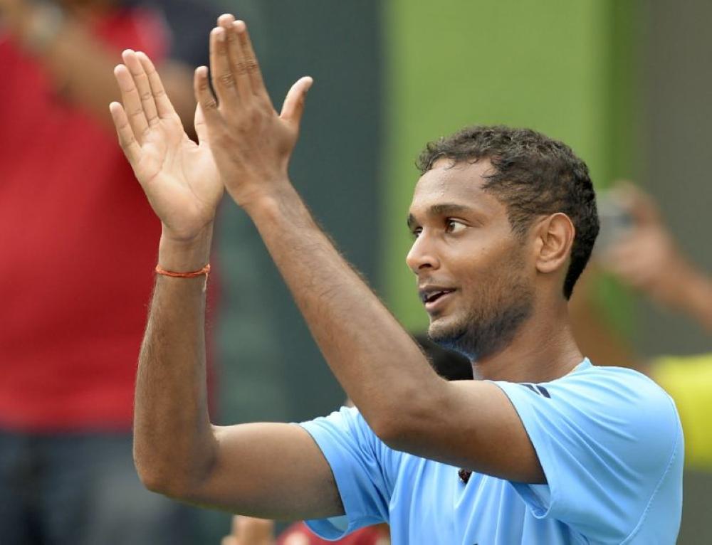 India's Ramkumar Ramanathan, seen in this file photo, advanced to the semifinals of the Hall of Fame Open grasscourt tournament Thursday.