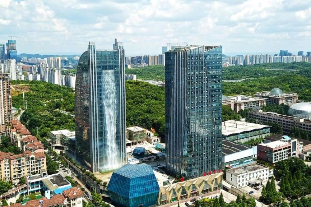 The Liebian International Building is seen in this undated file photo taken in Guiyang, China.