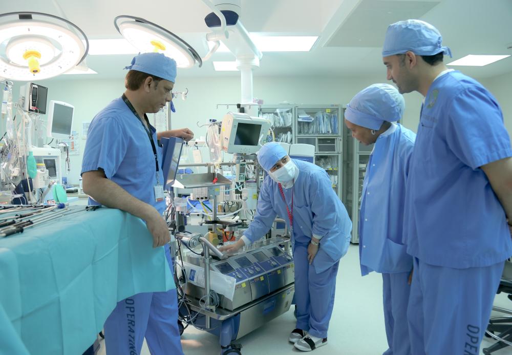 The surgical team at the Heart Center in KFSH&RC Riyadh. The MIS project is among the pioneering transformation programs the hospital has launched.