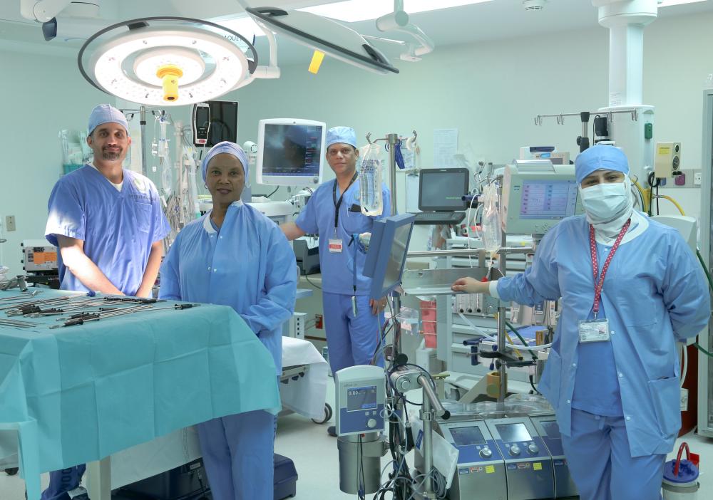 The surgical team at the Heart Center in KFSH&RC Riyadh. The MIS project is among the pioneering transformation programs the hospital has launched.