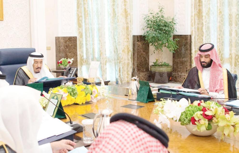 Custodian of the Two Holy Mosques King Salman chairs the Council of Ministers session in Neom, Tabuk, on Tuesday. — SPA