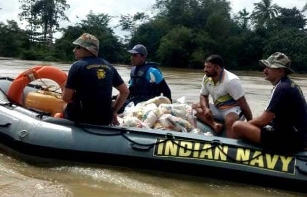 Indian navy personnel are the first responders in Sri Lanka when Cyclone Mora (2017) wreaked havoc in the island.