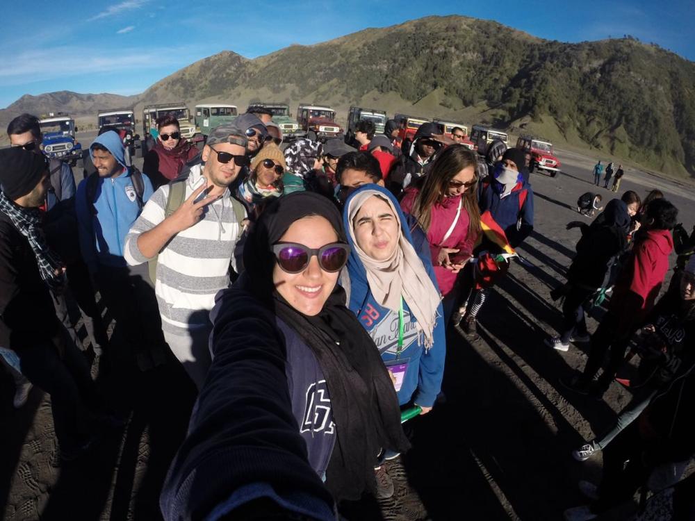 Hadeel and Friends on the program at Mount Bromo.