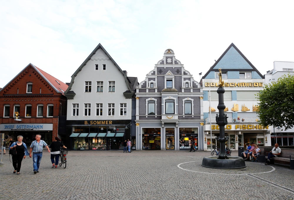 A general view of the main square in Ahlen, Germany, on Tuesday where Jakiw Palij, a 95-year old New York City man believed to be a former guard at a labor camp in Nazi-occupied Poland, has been taken to a home for the elderly. — Reuters