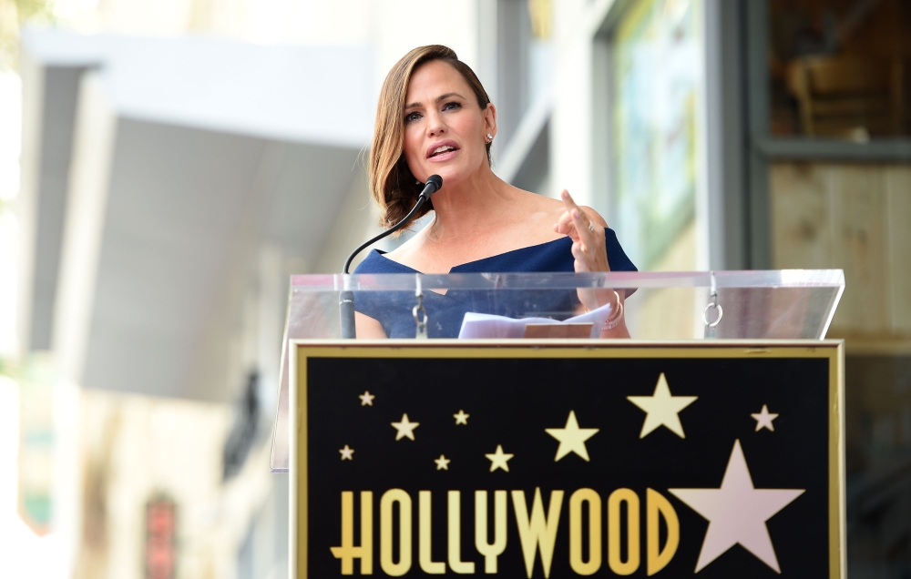 Actress Jennifer Garner receives a star on the Hollywood Walk of Fame in Hollywood, California, on Monday. — AFP