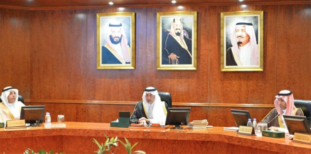 Prince Khaled Al-Faisal, emir of Makkah and advisor to Custodian of the Two Holy Mosques, chairs a meeting of the Central Haj Committee in Makkah on Tuesday.  — SPA
