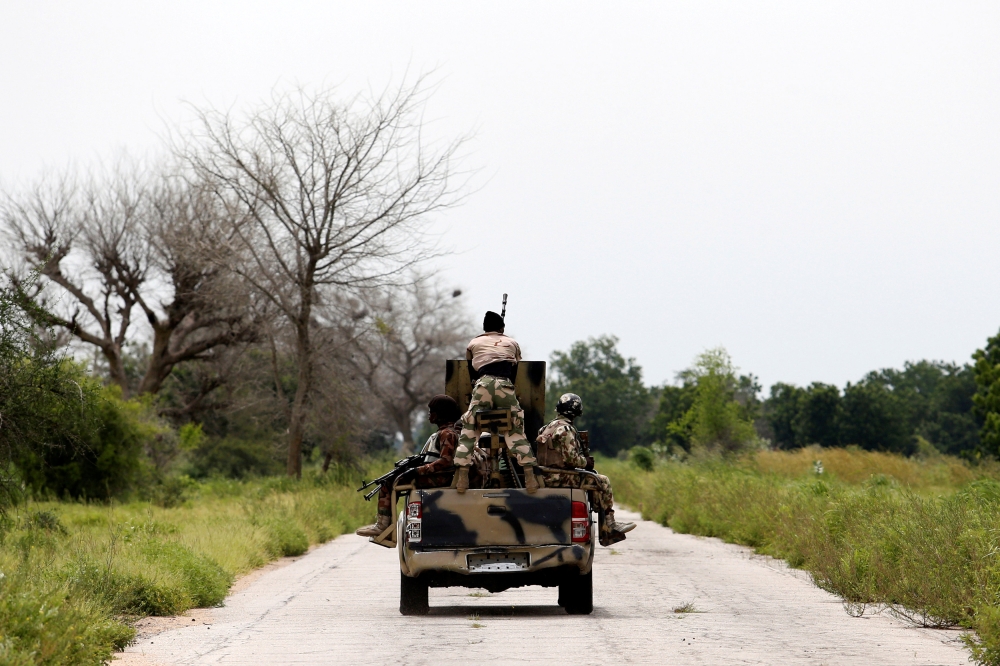 A military vehicle drives along the Konduga-Bama road in Bama, Borno, Nigeria, in this Aug. 31, 2016 file photo. — Reuters