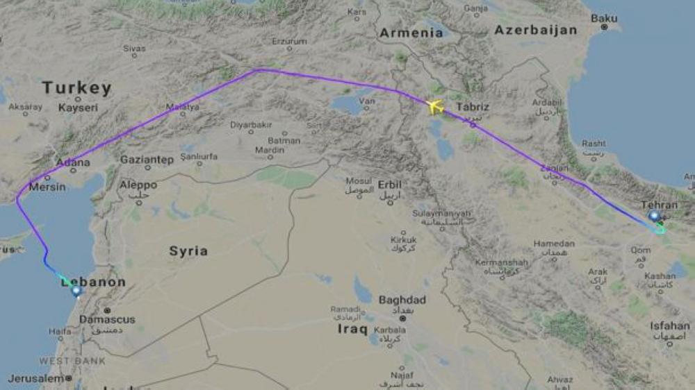 One route passed over northern Lebanon after a layover in Damascus. — (FlightRadar24/Google Maps) Courtesy: Fox News