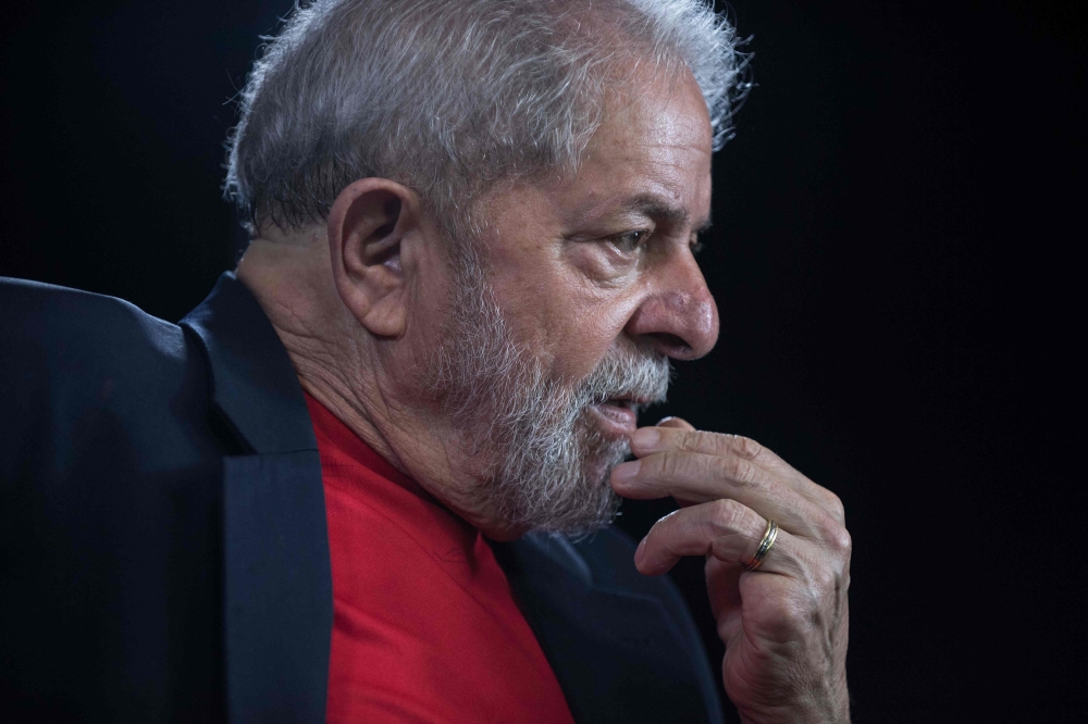 Brazilian former President Luiz Inacio Lula da Silva gestures during an interview at Lula’s Institute in Sao Paulo, Brazil, in this March 1, 2018 file photo. — AFP