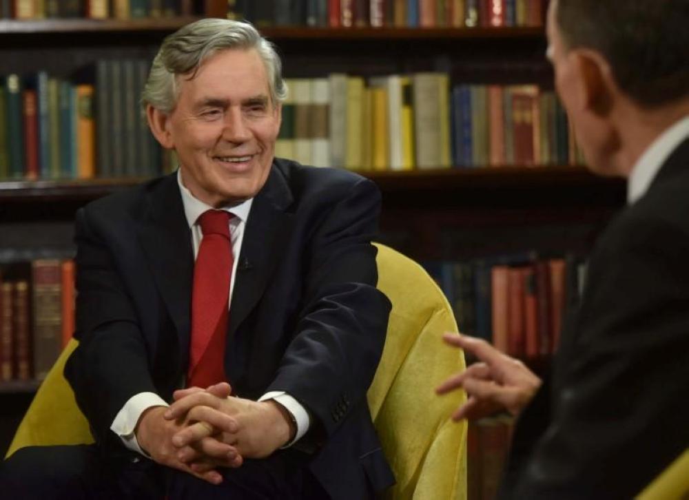 Britain's ex-Prime Minister Gordon Brown appears on the Marr Show on BBC television in London, Britain, in this file photo. — Reuters