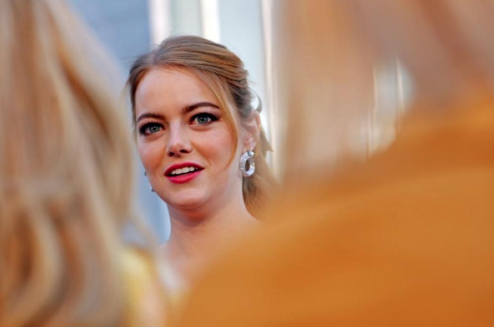 Actor Emma Stone attends the world premier of the Netflix mini-series ‘Maniac” in London on Thursday. — Reuters