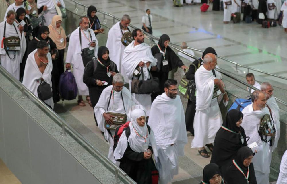 



Umrah pilgrims arriving at Jeddah airport on Monday. — SPA