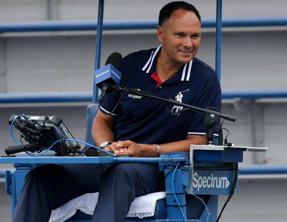


Chair umpire Mohamed Lahyani. — AFP