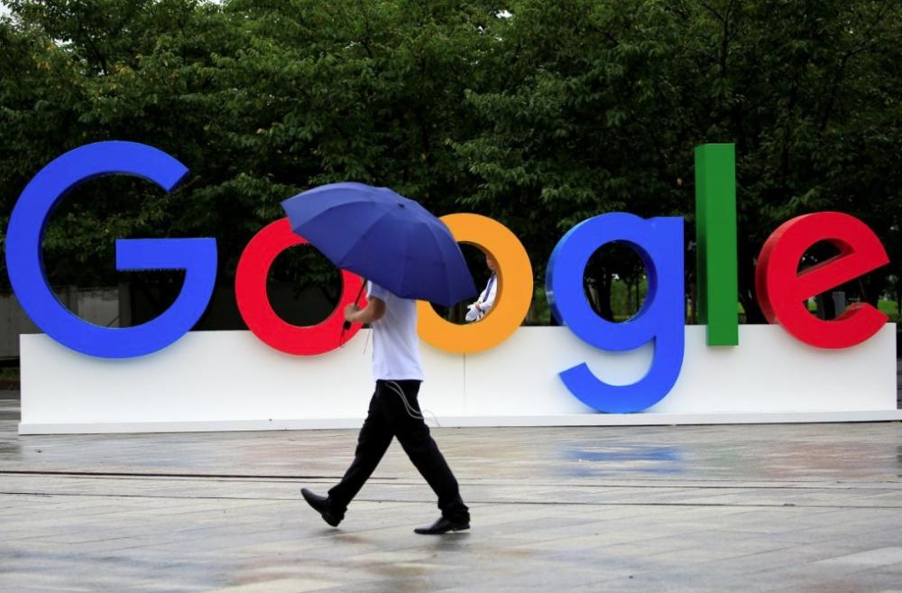 A Google sign is seen during the WAIC (World Artificial Intelligence Conference) in Shanghai, China. — Reuters
