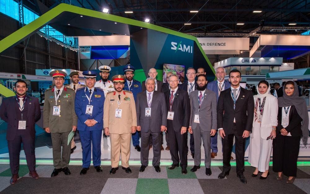 



Saudi Arabian Military Industries Company officials during  the Africa Aerospace and Defense 2018 exhibition
