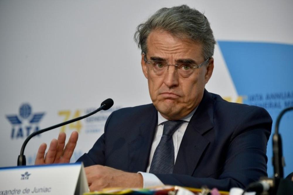 IATA chief Alexandre de Juniac, seen in this file photo, is angry over risky Brexit deadlock.