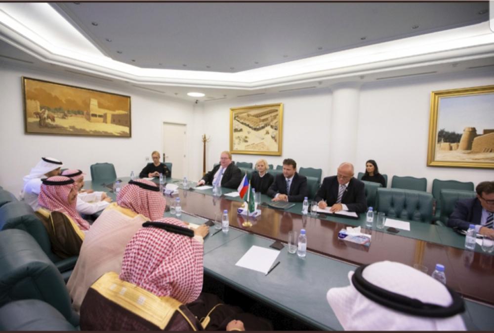 


Radek Vondracek holds talks with Shoura Council President Abdullah Al-Sheikh.