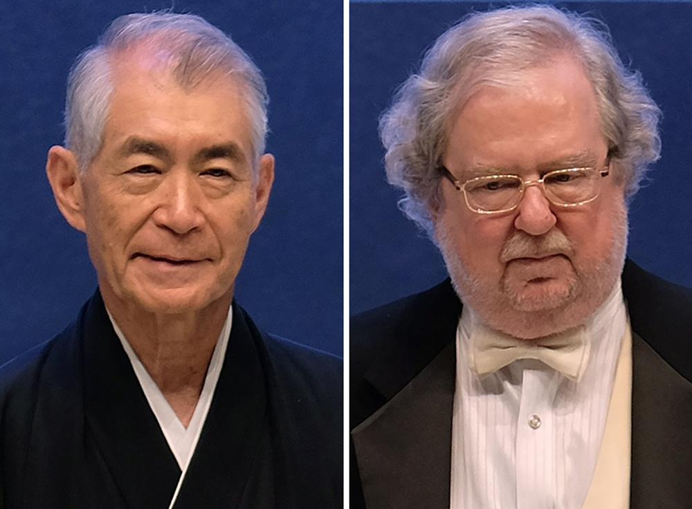 


This combination of a file pictures shows Tasuku Honjo (L) of Japan and James P Allison (R) of the US. James P Allison of the US and Tasuku Honjo of Japan won the 2018 Nobel Medicine Prize for research that has revolutionized the treatment of cancer, the jury said on Monday. — AFP