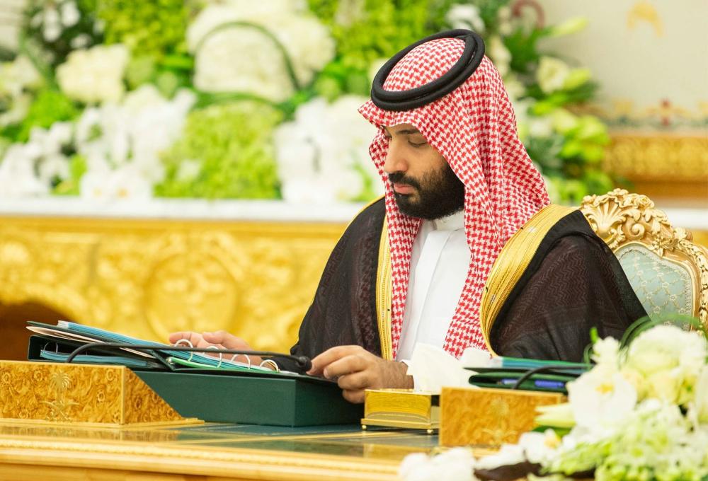 Custodian of the Two Holy Mosques King Salman chairs the weekly Council of Ministers’ session at Al-Yamamah Palace in Riyadh on Tuesday. — SPA