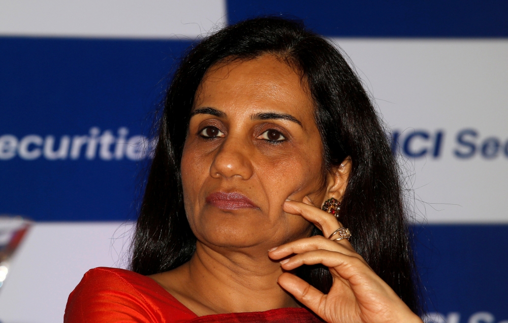 ICICI Bank's Chief Executive Officer Chanda Kochhar listens to a speaker at a news conference in Mumbai, India, in this file photo. — Reuters