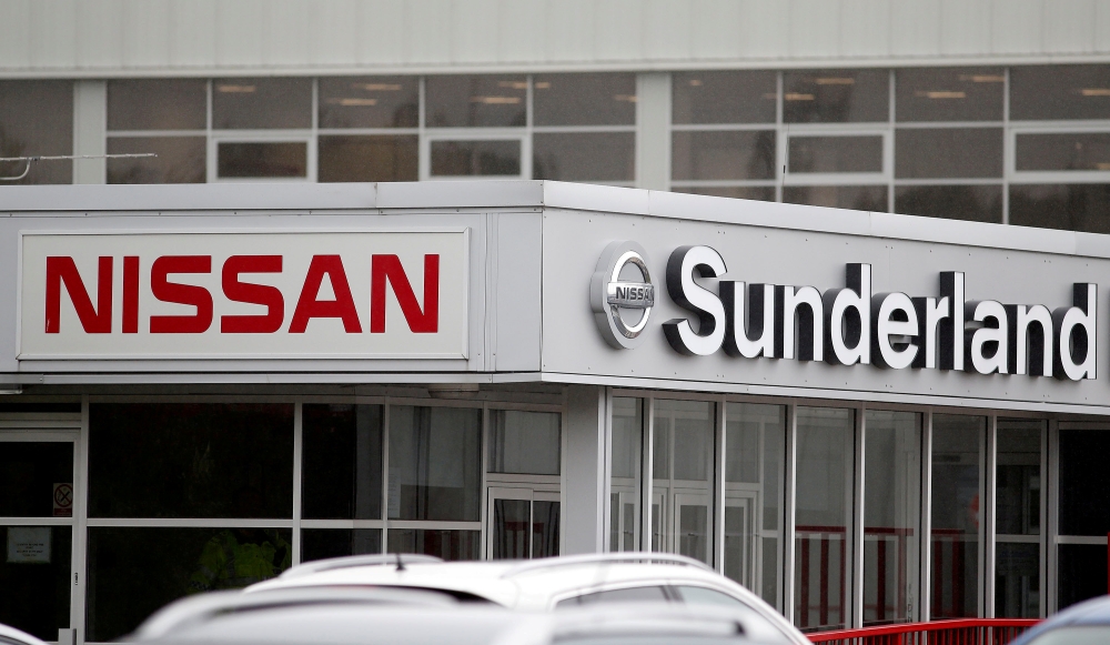 FIle photo shows a Nissan logo at a car dealership in Sunderland, Britain. — Reuters