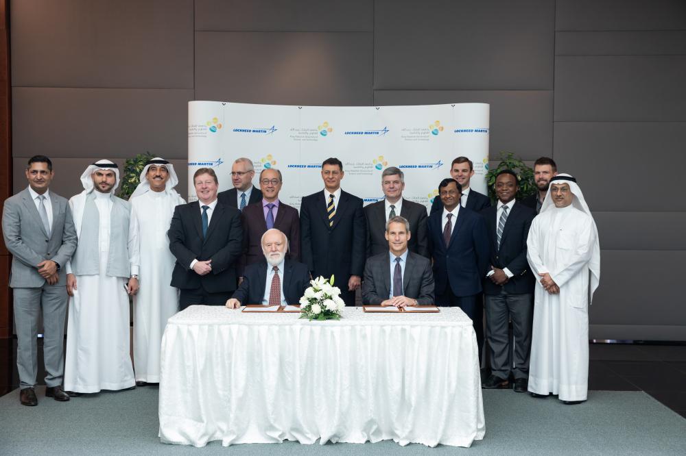 Lockheed Martin and KAUST officials sign the company’s first international Master Research Agreement to advance the field of flexible electronics. — Courtesy photo