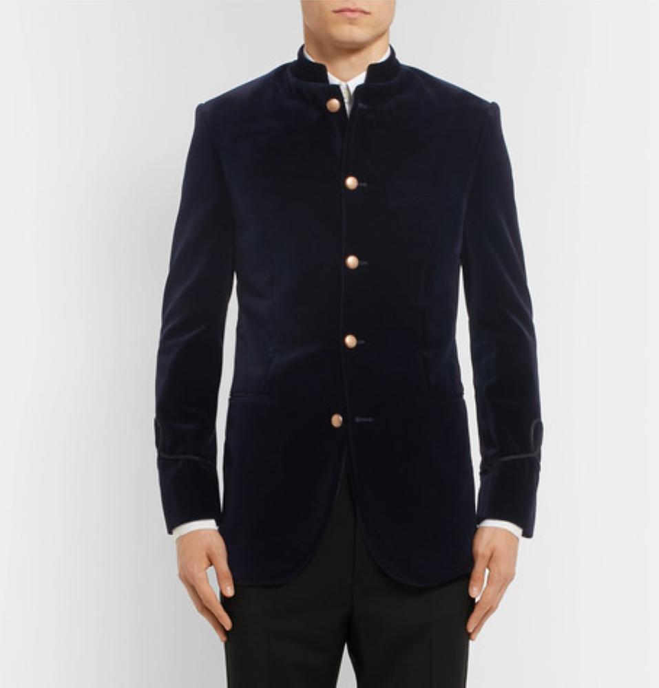 LANVIN Silver Faille-Trimmed Wool-Blend Tuxedo Jacket