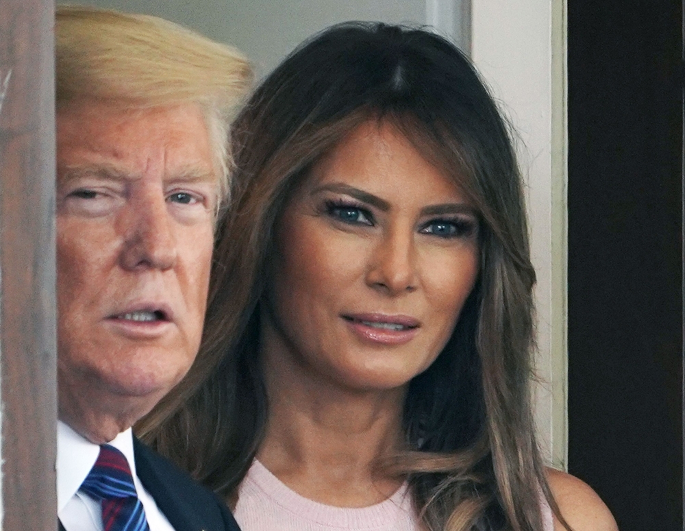 US President Donald Trump and First Lady Melania Trump outside of the West Wing of the White House in Washington in this Aug. 27, 2018 file photo. — AFP
