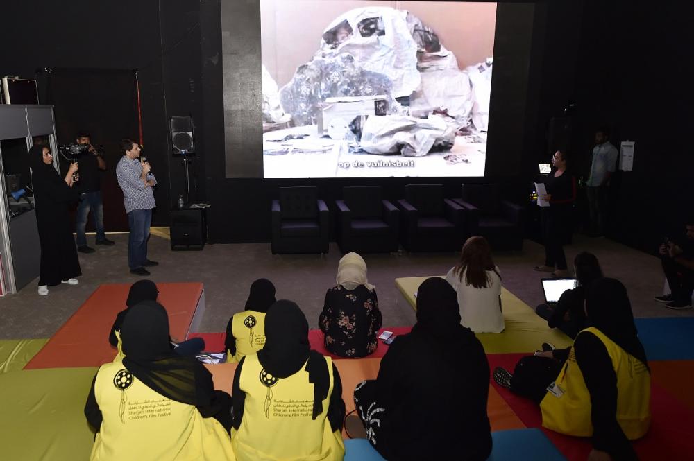 At the  panel discussion titled ‘Film Industry and Refugees on Wednesday evening during the sixth edition of SICFF event in Sharjah. — Courtesy photos