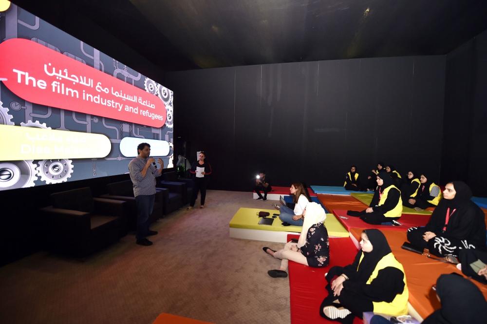 At the  panel discussion titled ‘Film Industry and Refugees on Wednesday evening during the sixth edition of SICFF event in Sharjah. — Courtesy photos