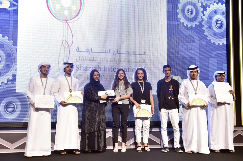 


Winners at the sixth edition of the Sharjah International Children’s Film Festival on Friday. — Courtesy photo